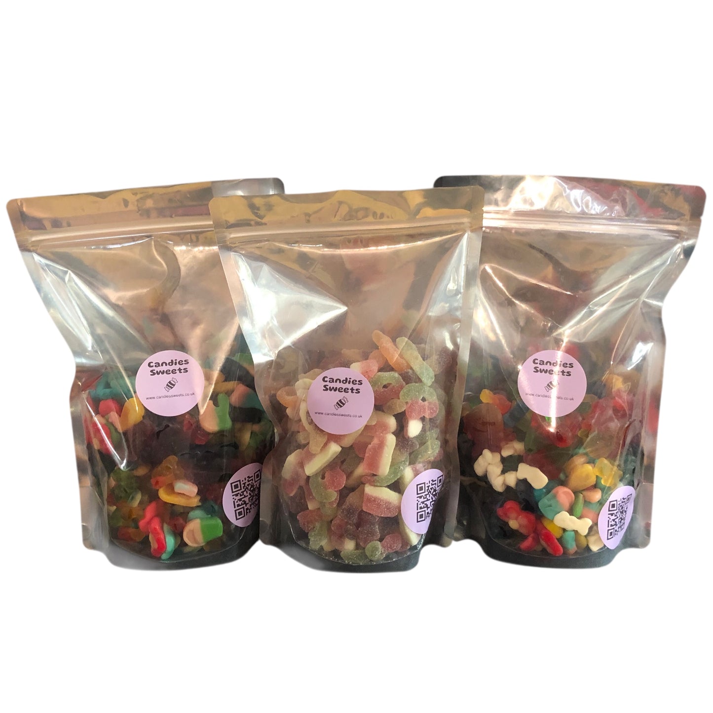 3 x 1KG Pouches - Jelly, Fizzy & Jelly