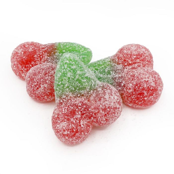 Vegan Fizzy Twin Cherries Sweets 100g