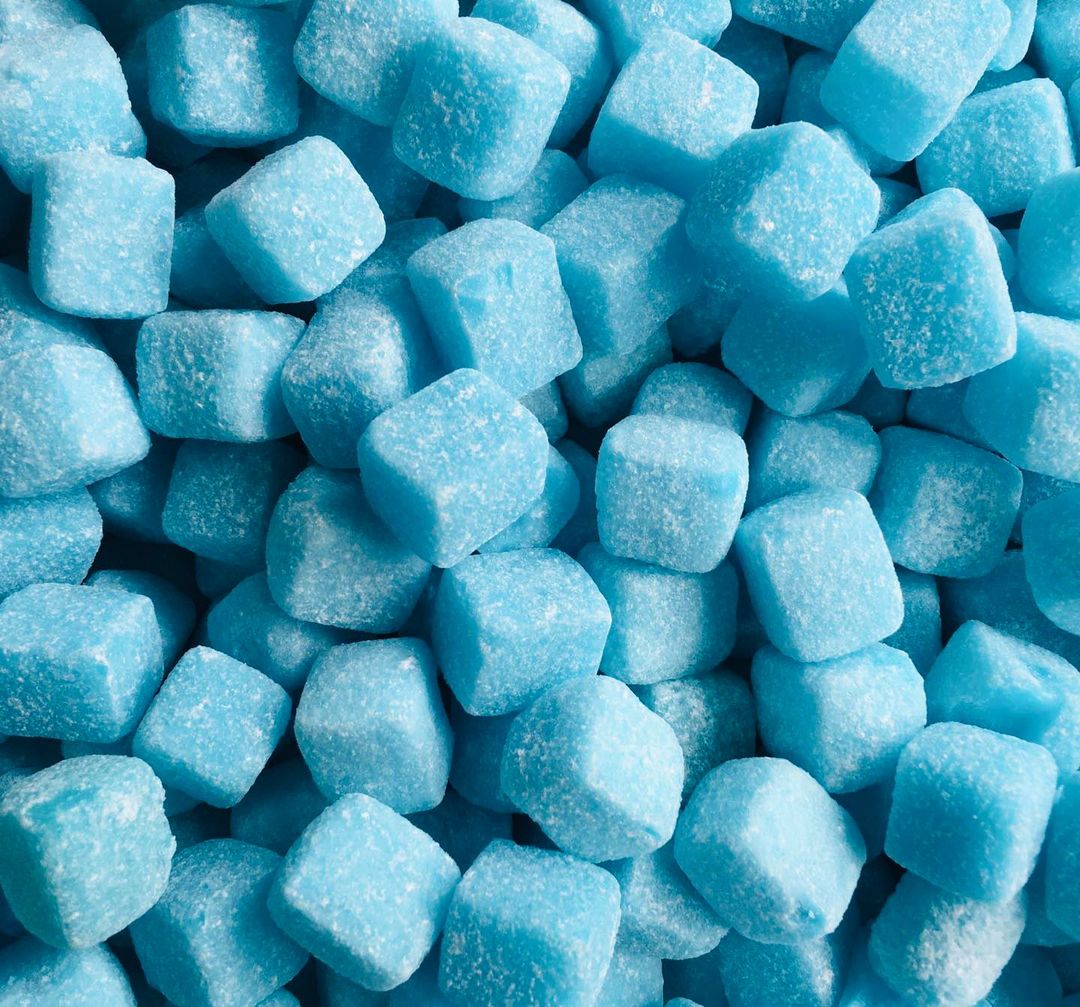 Blue Raspberry Cubes 100g Sweet Pack – Candies Sweets